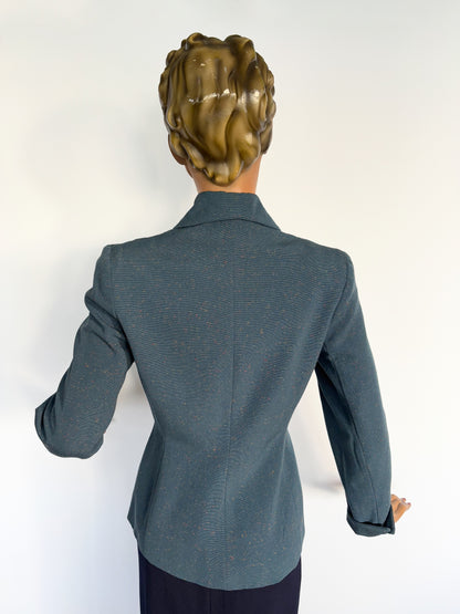 1940s Mo-Chic Flecked Wool Jacket | Medium