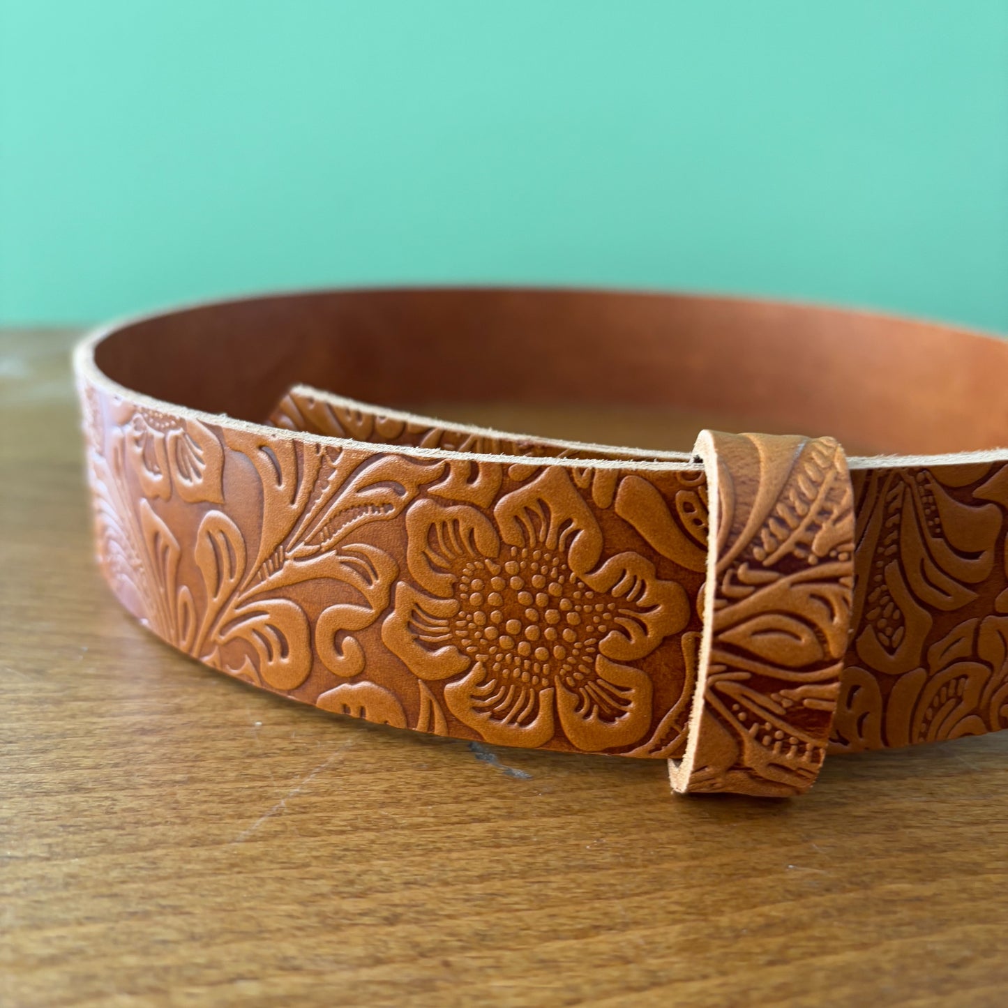 Tooled Leather Belt