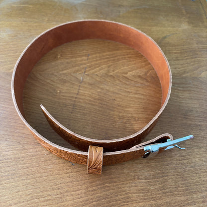 Tooled Leather Belt