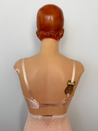 1950s Deadstock Satin Bullet Bra | 95