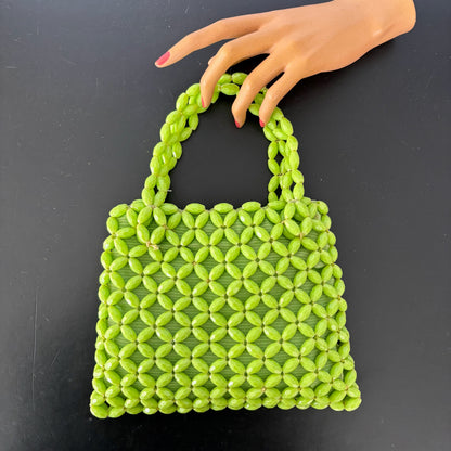 1960s Green Beaded Handbag