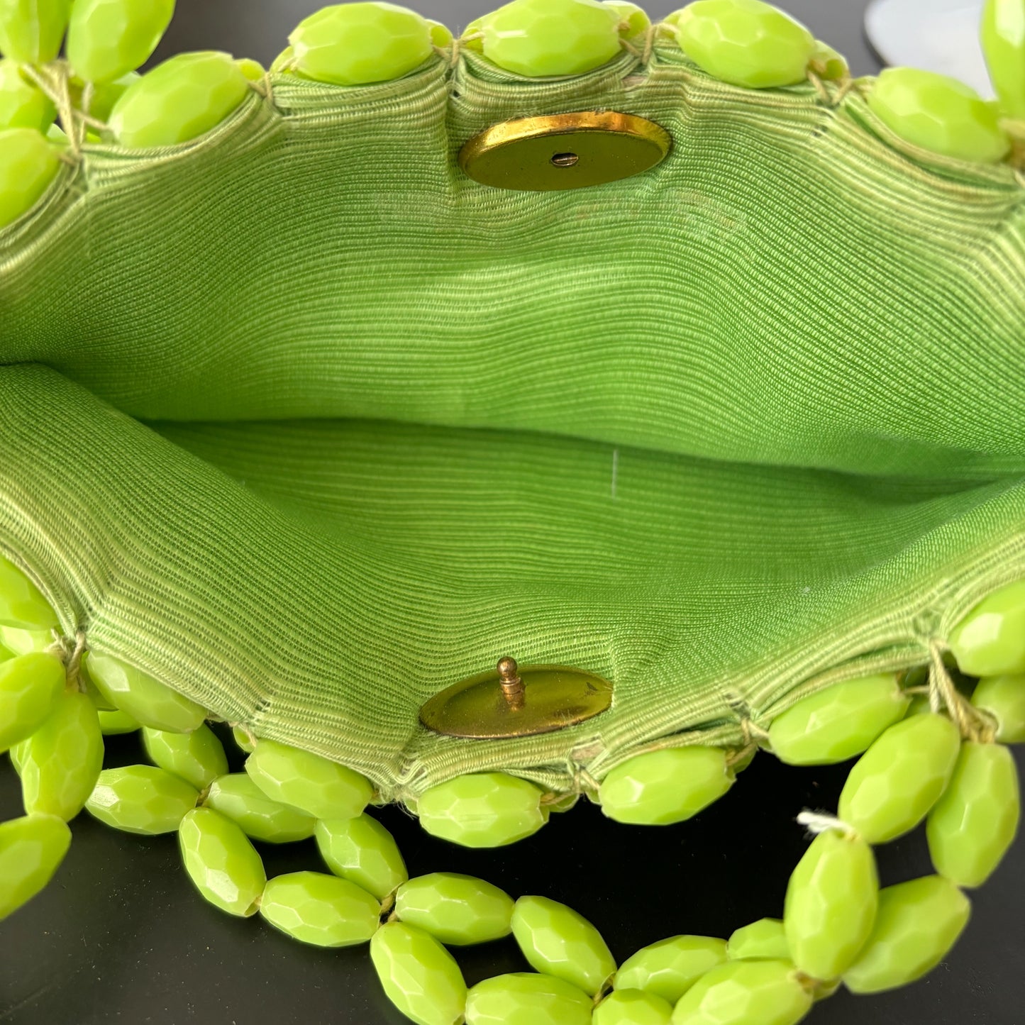 1960s Green Beaded Handbag