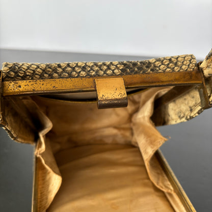 1940s Faux Reptile Handbag