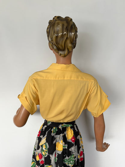 1950s Nat Nast Creation Blouse | XL