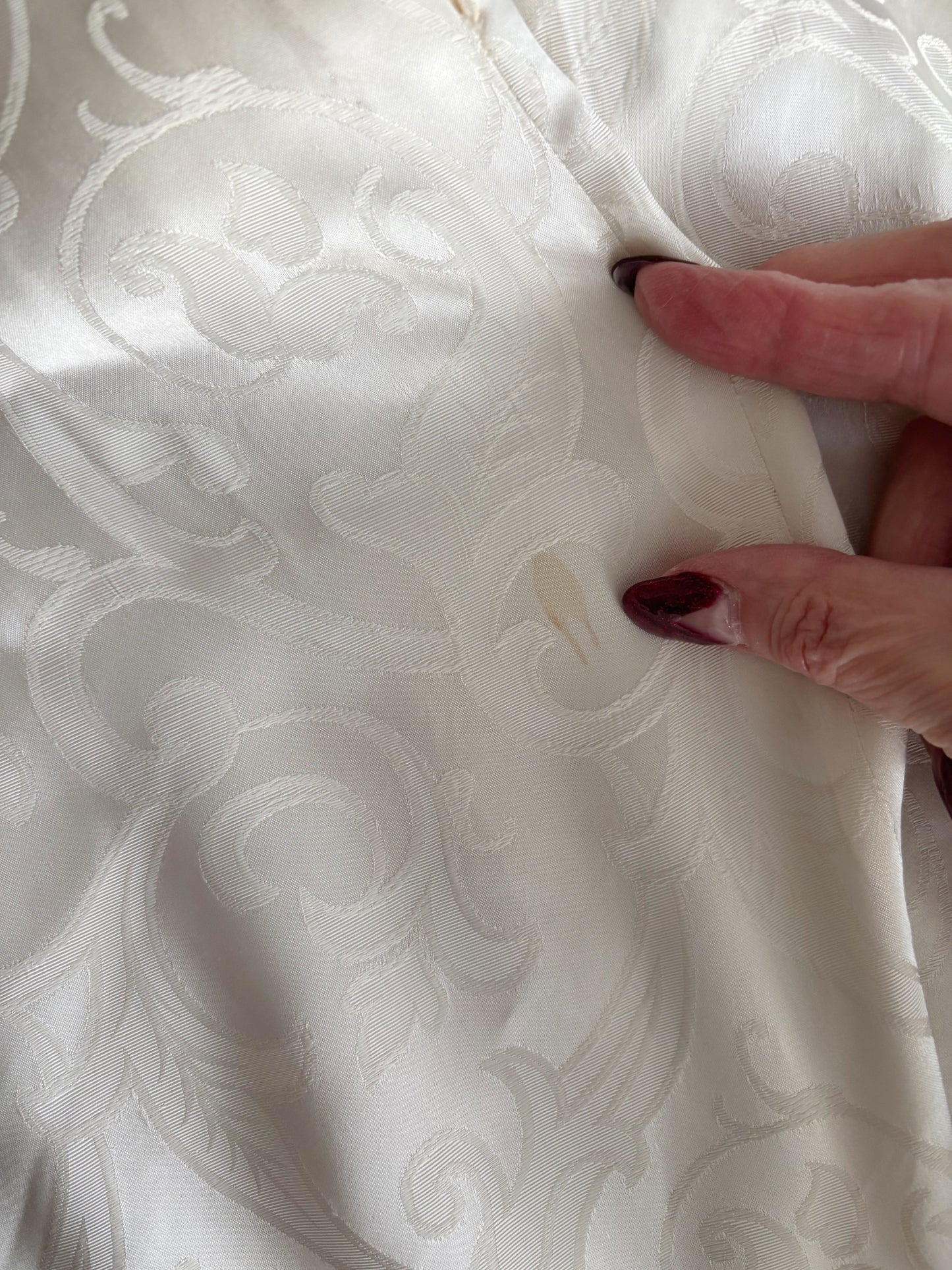 1940s Satin Brocade Wedding Dress | Small/Medium