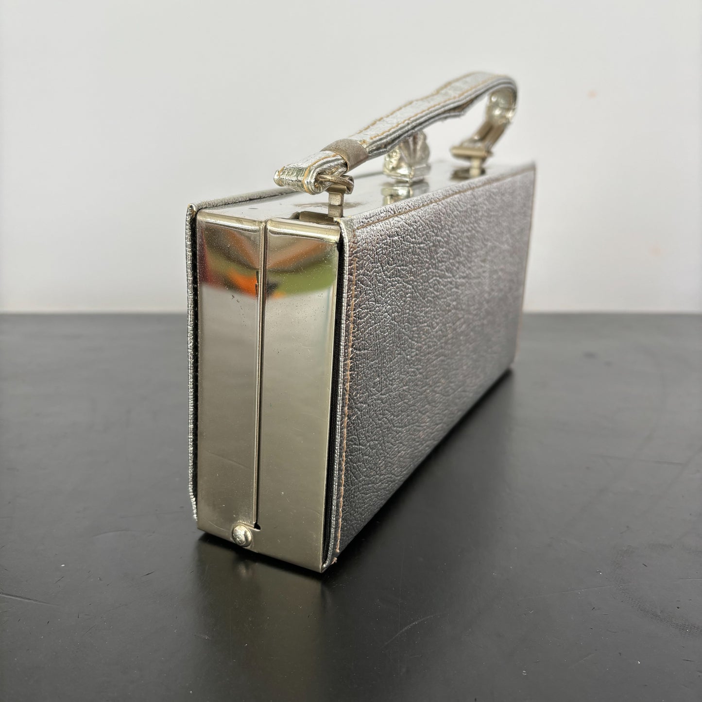 1960s Chrome Silver Evening Case Handbag