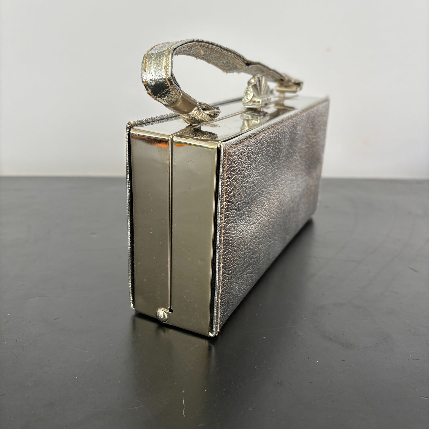 1960s Chrome Silver Evening Case Handbag