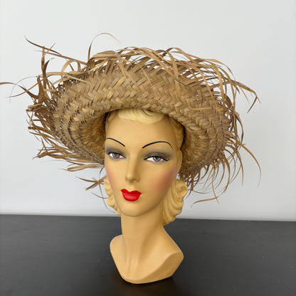 Mid-Century Caribbean Straw Hat