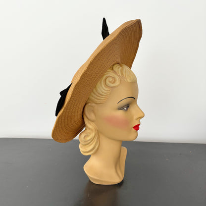 1920s 'De Bijenkorf' Straw Beach Hat