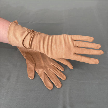 Deadstock 1950s Becopa Gold Evening Gloves | Size 6 1/2