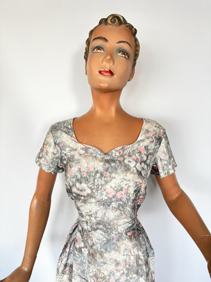 1950s/60 Silk Sarong Dress | M