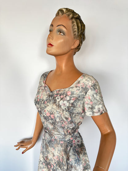 1950s/60 Silk Sarong Dress | M