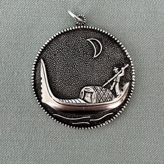 Mid Century Gondolier Gondola Coin Pendant