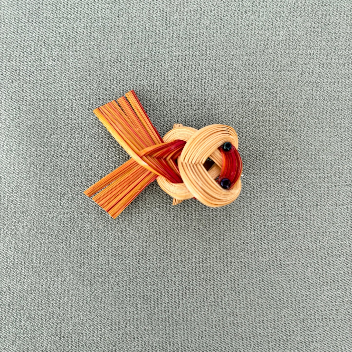 Vintage Twisted Bamboo Fish Brooch