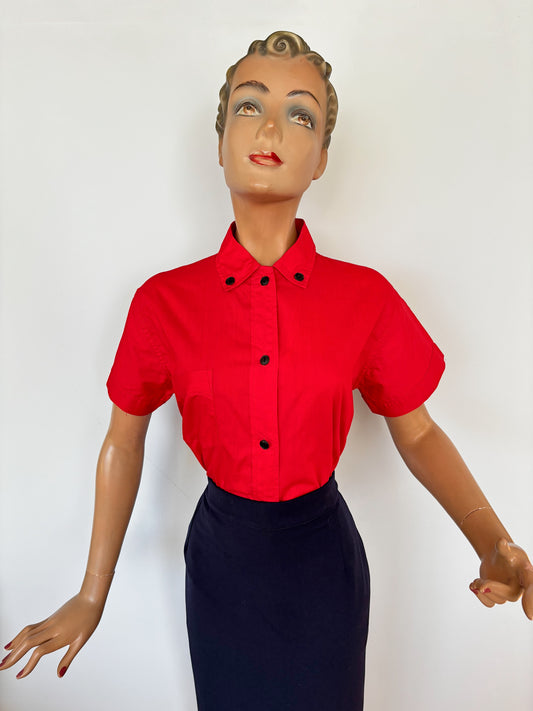 1950s Pageant Hong Kong Blouse | XL