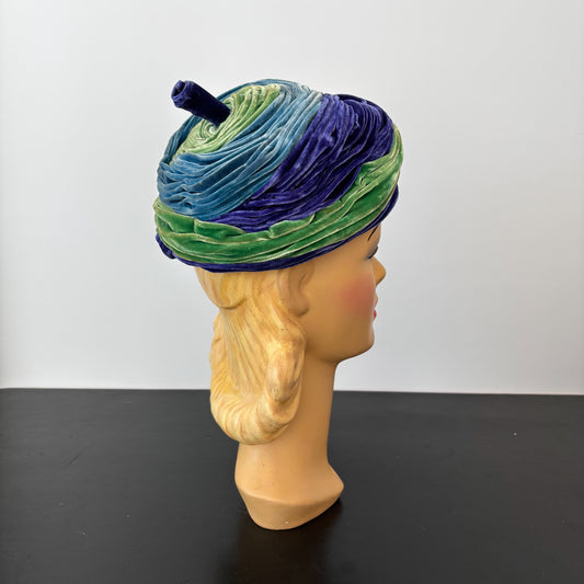 1960s Velvet Turban