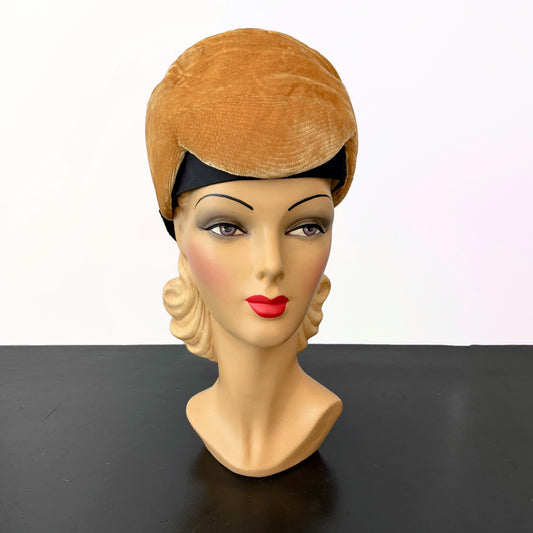 1960s Rivoli Velvet Hat