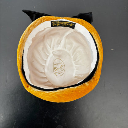 1960s Rivoli Velvet Hat