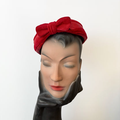 1950s Meyer Brothers Sisal Pill Box Hat