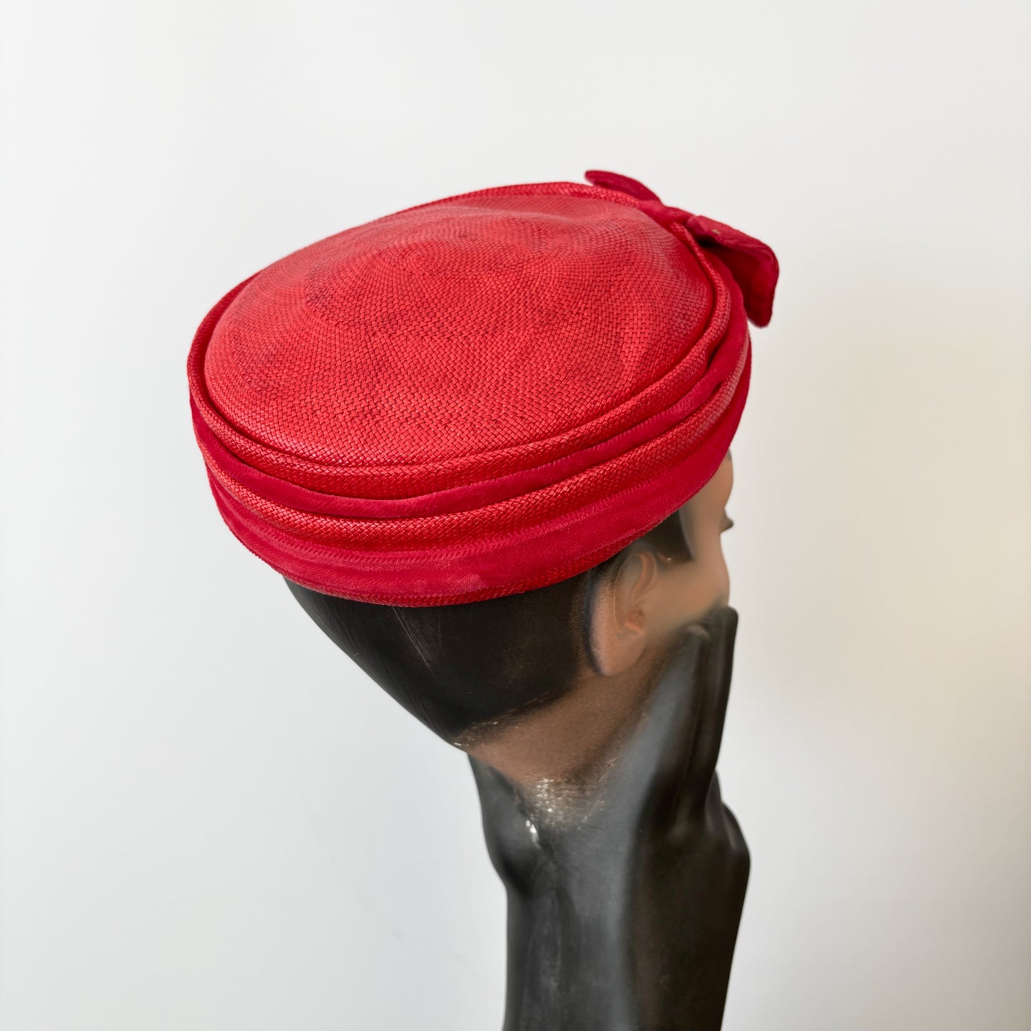 1950s Meyer Brothers Sisal Pill Box Hat