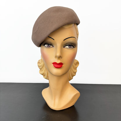 1940s Felt Tilted Beret