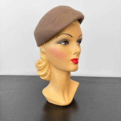 1940s Felt Tilted Beret