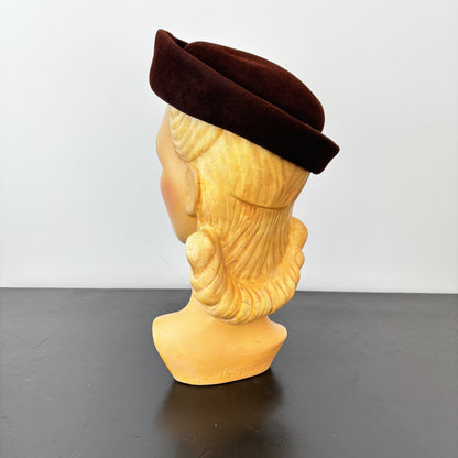 1940s/1950s Fur Felt Bumper Hat