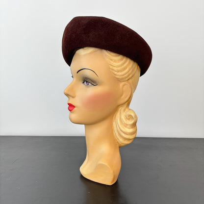 1940s/1950s Fur Felt Bumper Hat