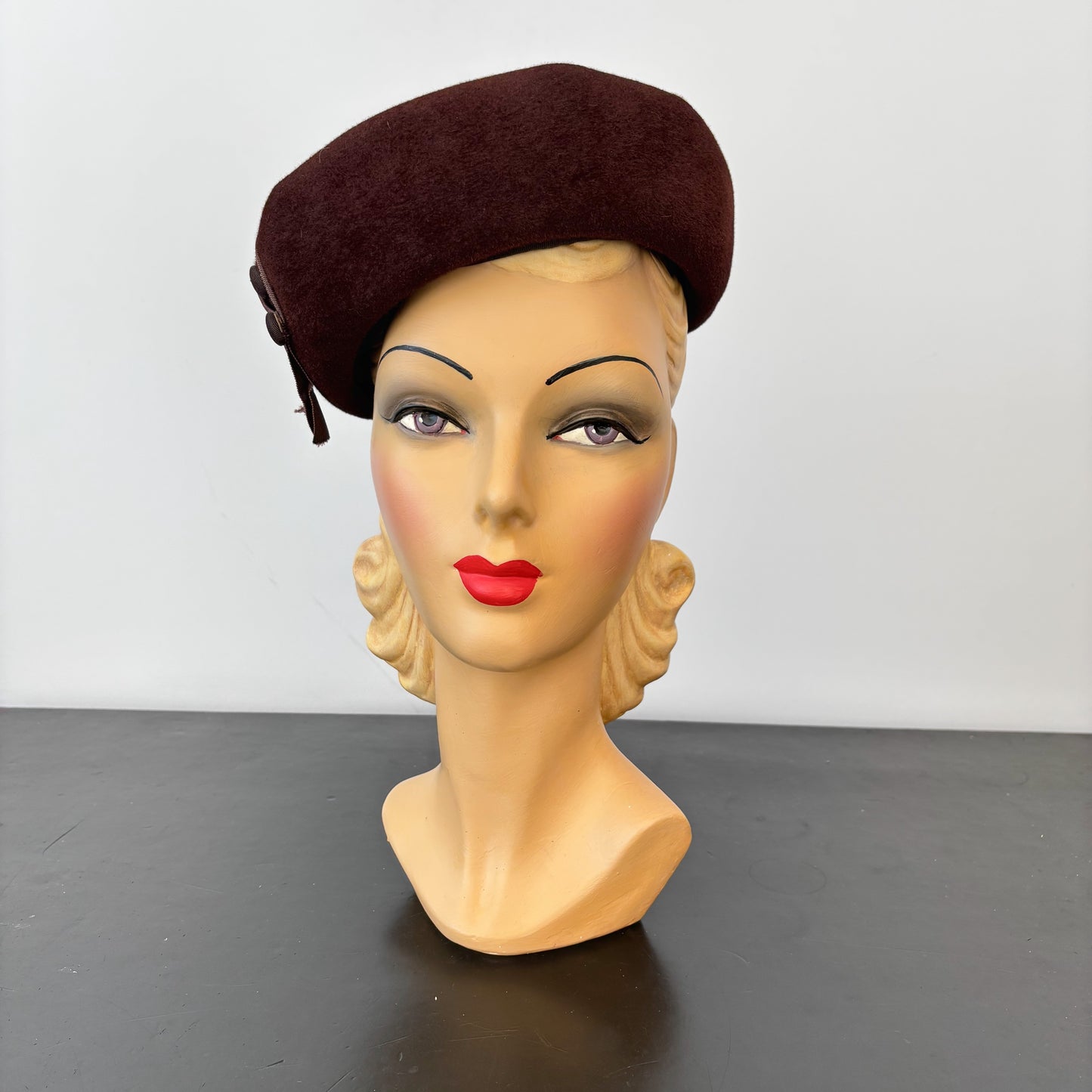 1940s/1950s Fur Felt Bumper Hat