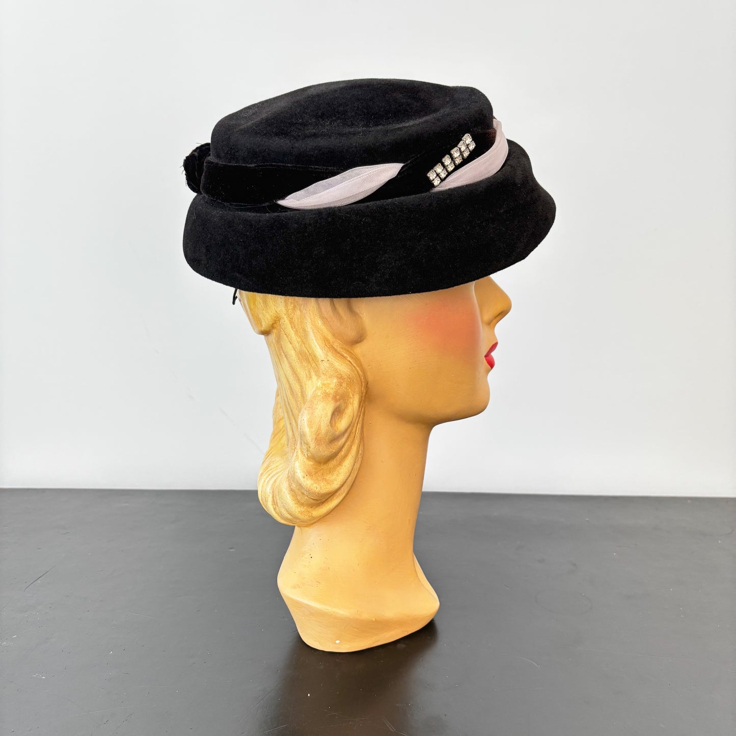 1950s Fur Felt Cloche Hat