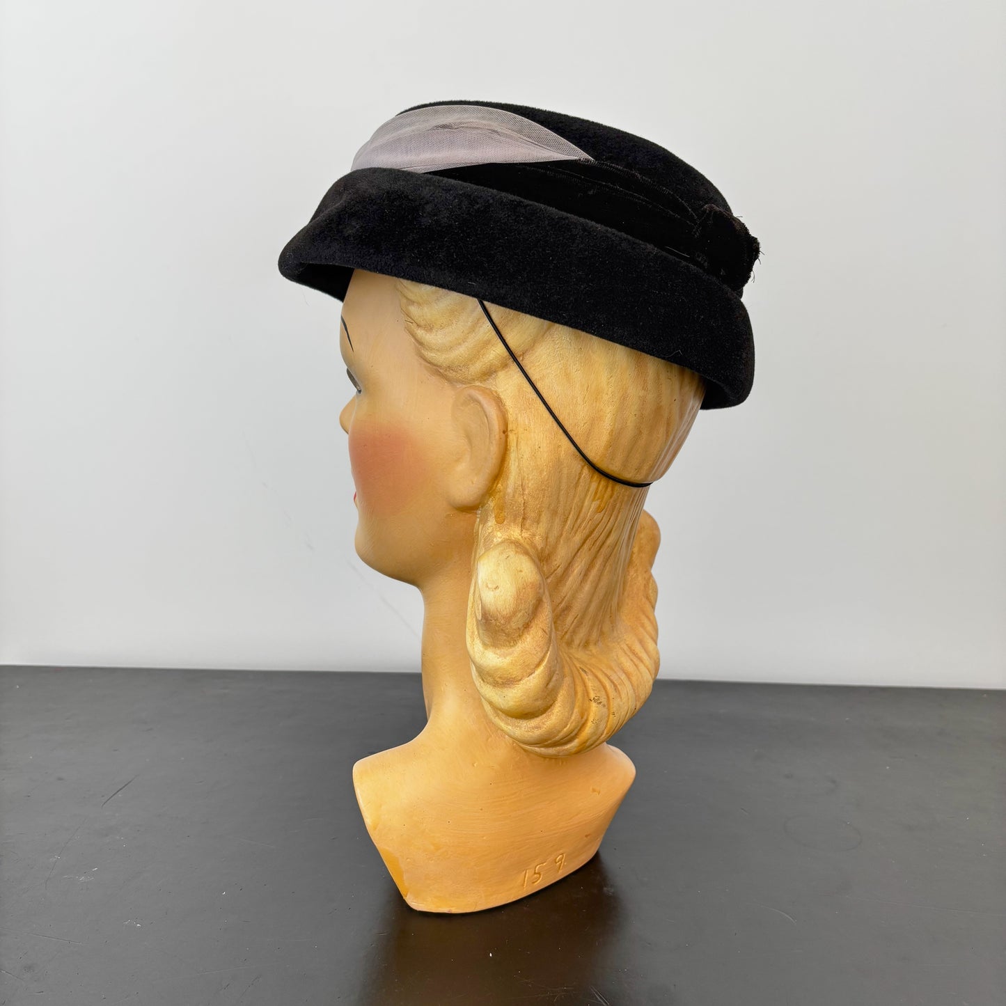 1950s Fur Felt Cloche Hat