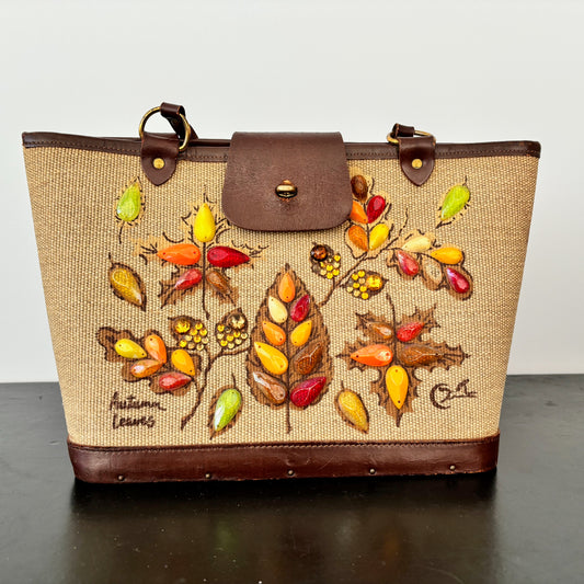 1960s Enid Collins Autumn Leaves Handbag