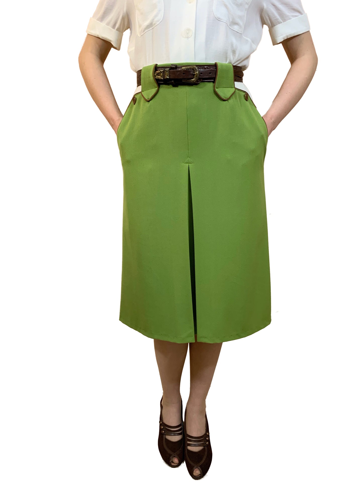 1940s Western Skirt Lime Green XS, S and 3XL