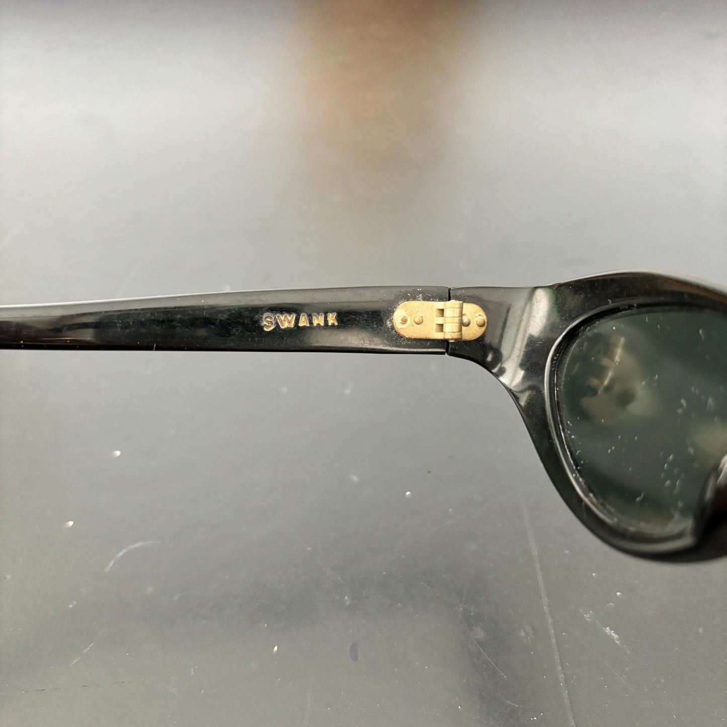 NOS 1960s Swank Black Cat Eye Sunglasses