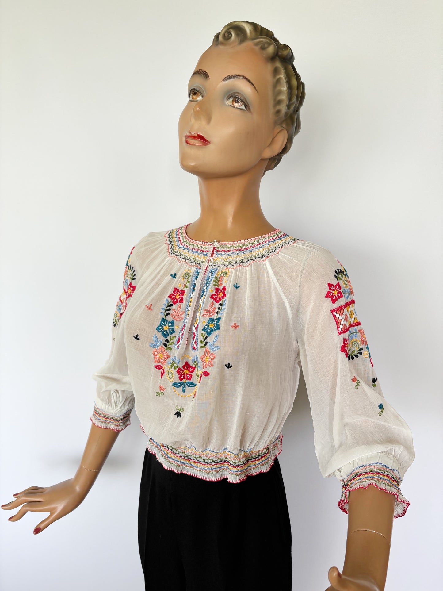 1920s/30s Hungarian Blouse | XS - M