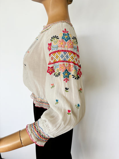 1920s/30s Hungarian Blouse | XS - M