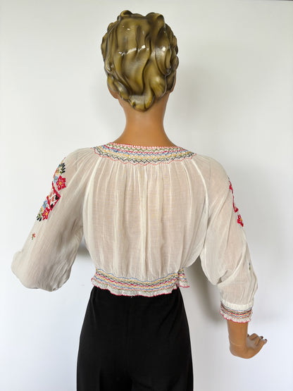 1920s/30s Hungarian Blouse | XS - M