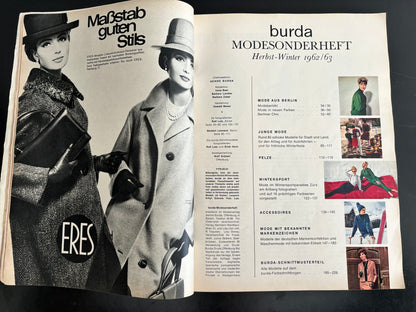 Burda Fall Winter 1962/63 with One Pattern Sheet