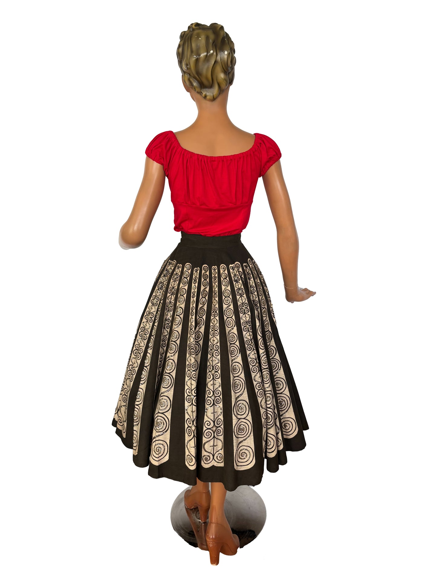 1950s Mocambo Sequined Mexican Circle Skirt  |  S/M