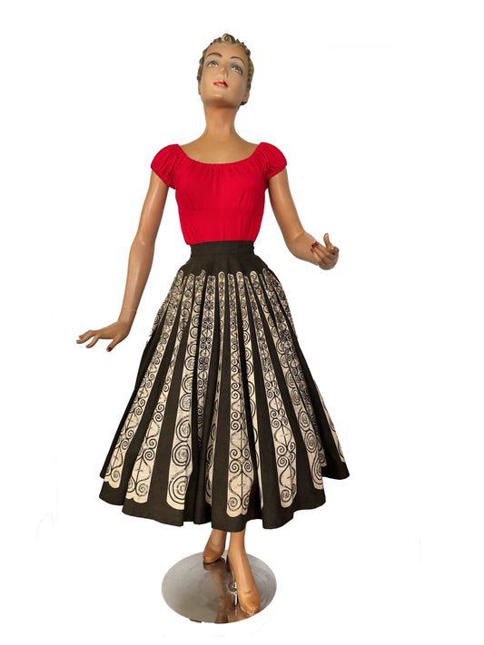 1950s Mocambo Sequined Mexican Circle Skirt  |  S/M