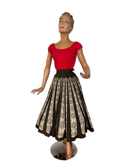 1950s Mocambo Sequined Mexican Circle Skirt  |  S/M