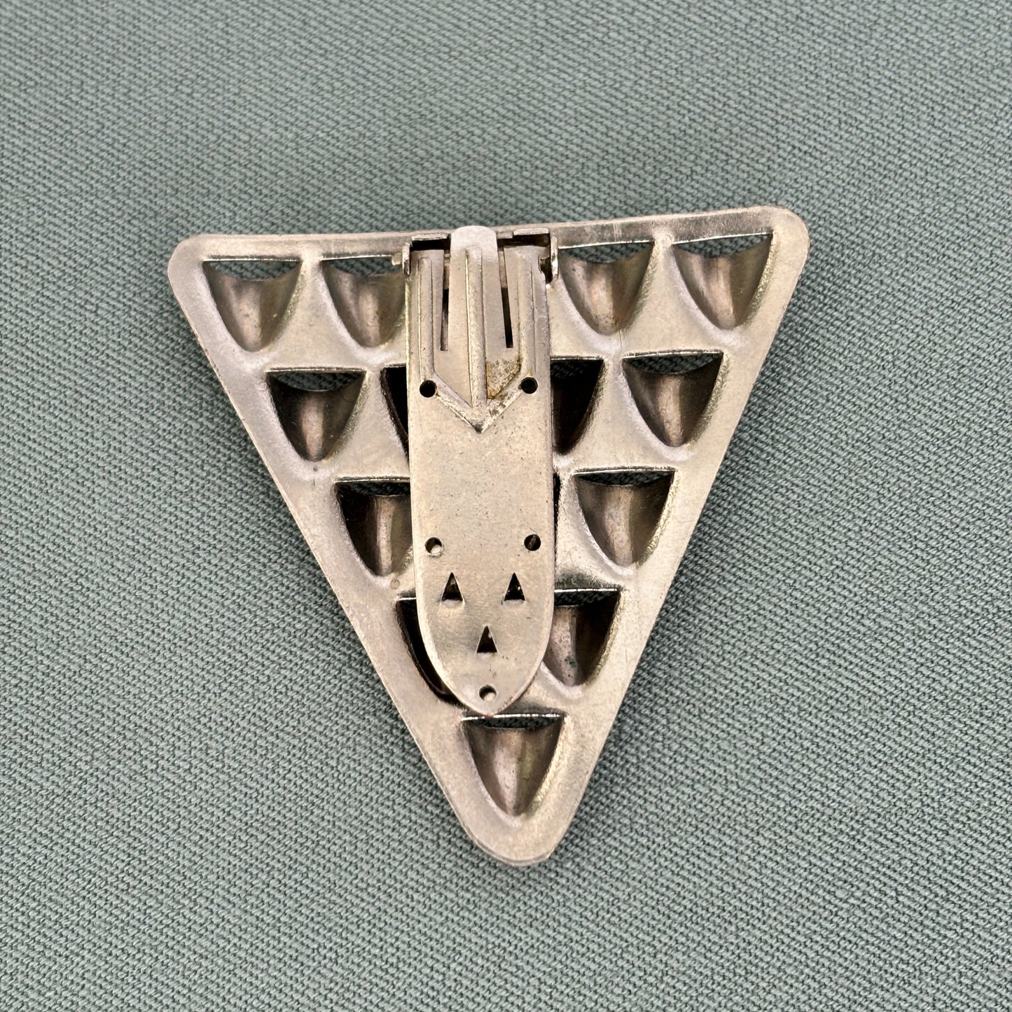 Art Deco Triangular Metal Dress Clip