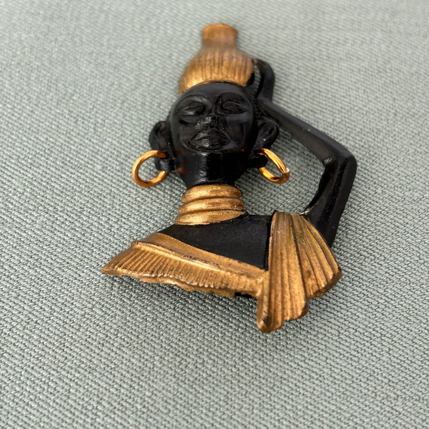 1960s African Woman Brooch