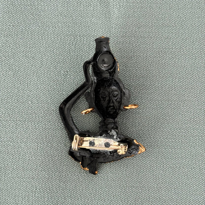 1960s African Woman Brooch