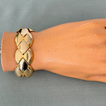 1960s Gold Tone Metal Chain Bracelet