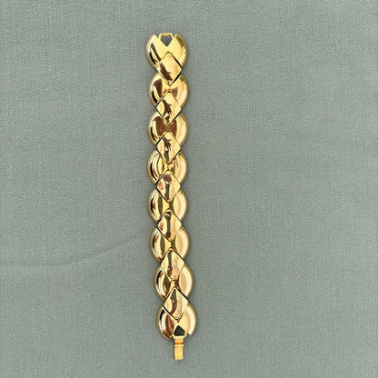 1960s Gold Tone Metal Chain Bracelet