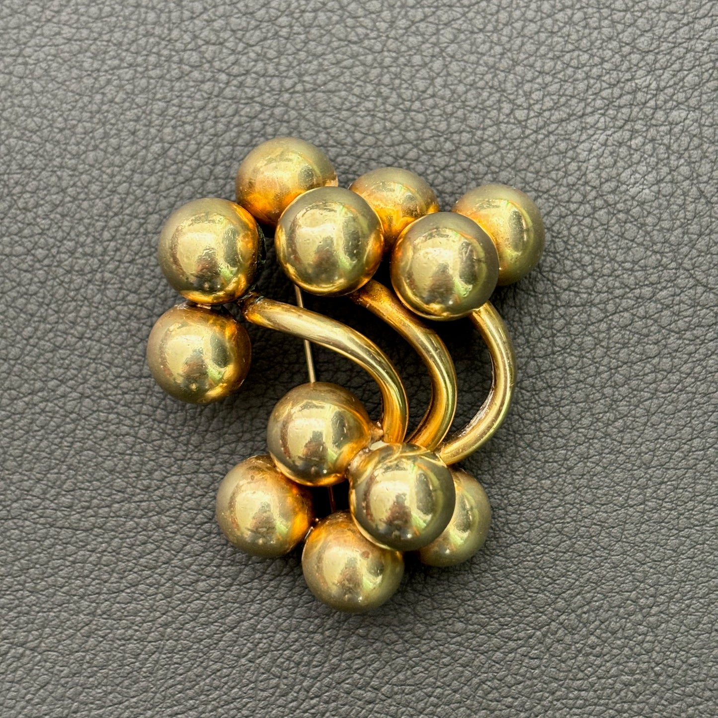 1950s Brass Balls Brooch