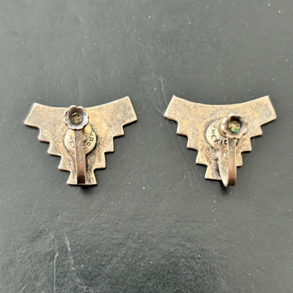 1940s/50s Mexican Silver Screw Back Earrings