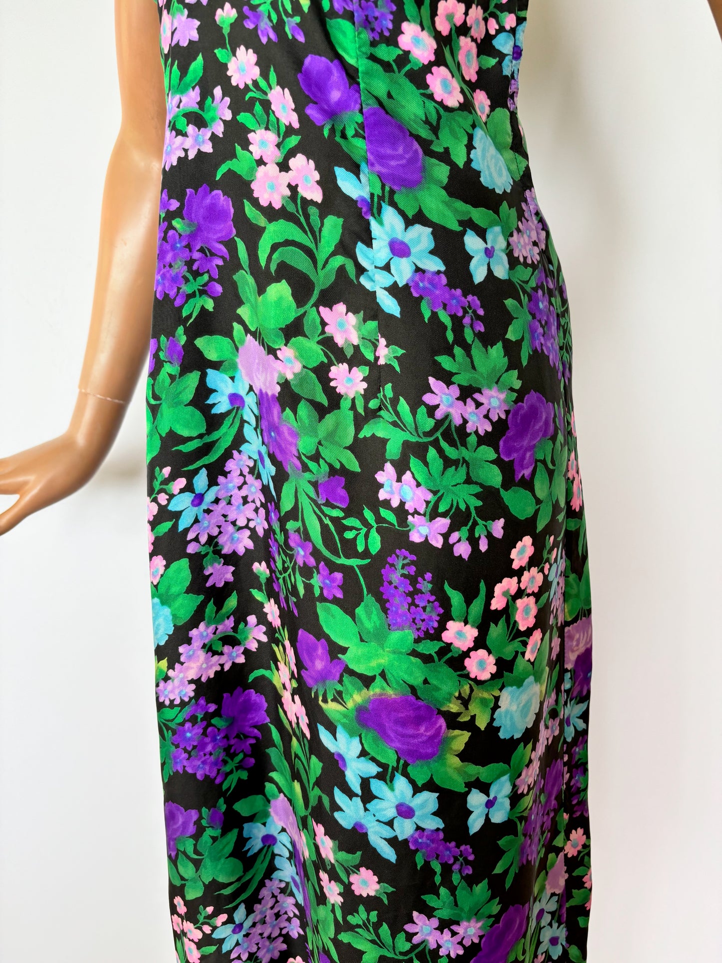 1960s Silk Empire Dress | S/M