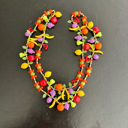 Mid Century Fruit Salad Necklace